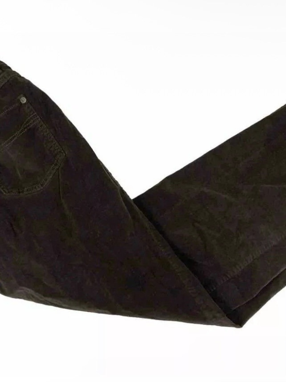 2 Pairs Of Women’s Croft & Barrow Corduroy Pants Black Brown Size 8 - Picture 2 of 7